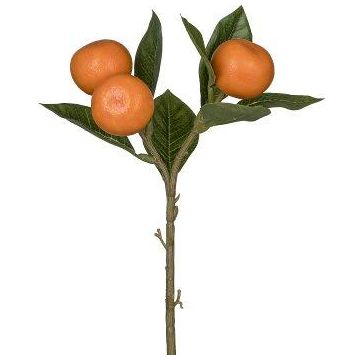 Rama artificial de mandarina SHARLEEN con frutos, naranja, 25 cm