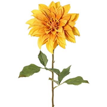 Dalia artificial PHILLIPPA, Eco Collection, amarillo-naranja, 65 cm, Ø 15 cm