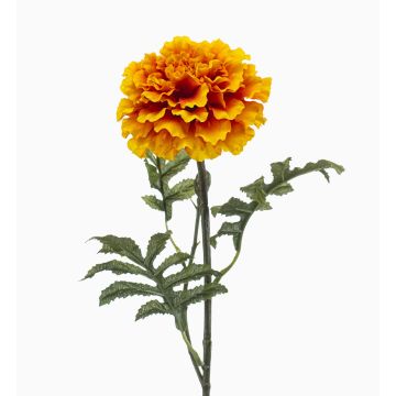 Flor artificial de tagetes VAZLEN, amarillo-naranja, 50 cm