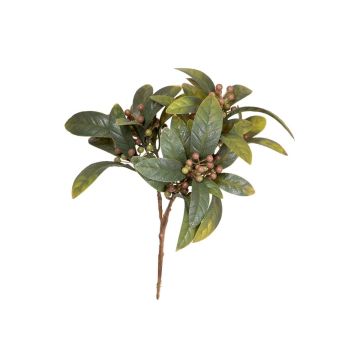 Arbusto de laurel artificial KAMINA con bayas, varilla, verde-marrón, 20 cm