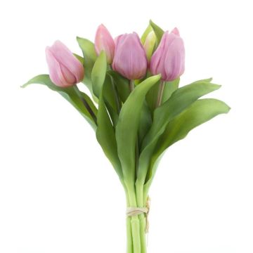 Ramo de tulipanes artificiales mixto LONA, malva, 30cm, Ø20cm