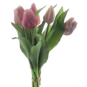 Ramo de tulipanes artificiales mixto LONA, rosa-malva, 30cm, Ø20cm