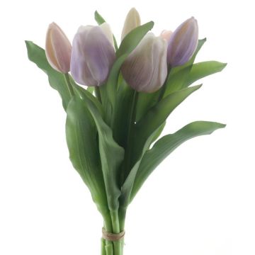 Ramo de tulipanes artificiales mixto LONA, lila-lila claro-crema, 30cm, Ø20cm