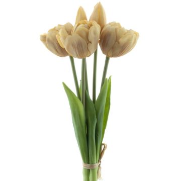 Ramo decorativo de tulipanes LANEA, champán, 30 cm, Ø 15 cm