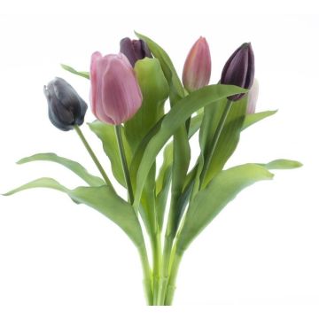 Ramo de tulipanes artificiales Mix LONA, malva-violeta, 30cm, Ø20cm