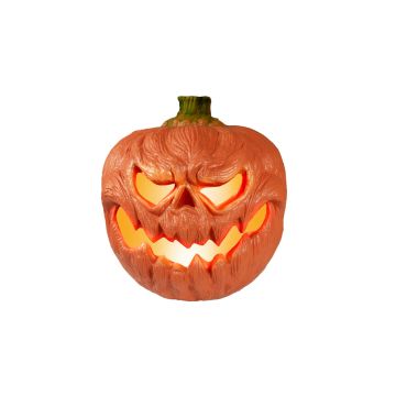 Calabaza para decoración de Halloween FLANKY, naranja, LED, 18x16x19,5cm