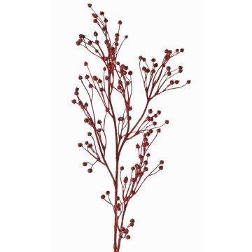 Ramita decorativa de lino QUOLL con espigas, roja, 65cm