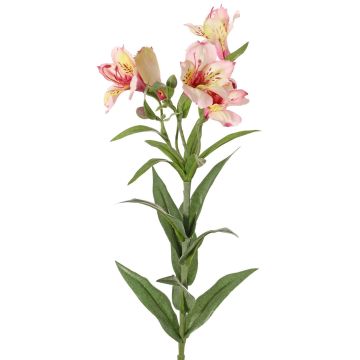 Ramita decorativa de alstroemeria AUBERTA, rosa-fucsia-amarilla, 75cm, Ø6cm