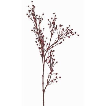 Rama decorativa de lino QUOLL con espigas, rojo burdeos, 65cm