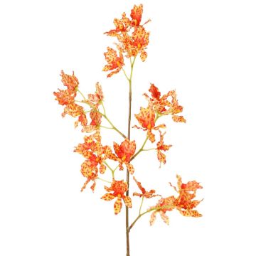 Rama de orquídea Odontoglossum artificial BELANIA, amarillo naranja, 75 cm