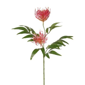 Plantas artificiales Rama de roble rojo VULKINTA con flores, rosa, 75 cm, Ø8-10 cm