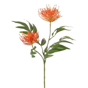Plantas artificiales Rama de roble VULKINTA con flores, naranja, 75 cm, Ø 8-10 cm