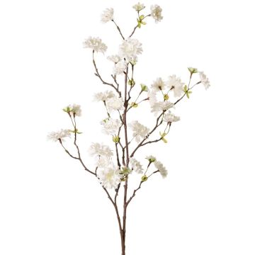 Rama artificial de melocotonero ornamental KENZUN, flores, blanco, 110 cm