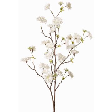 Rama artificial de melocotonero ornamental KENZUN, flores, blanco, 110cm, Ø2-6cm