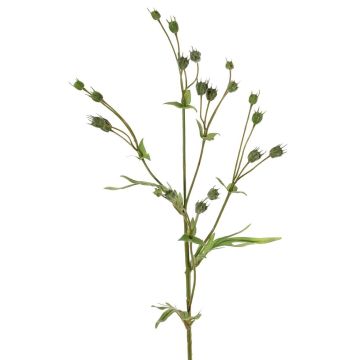 Rama artificial de lino KALENO con capullos, verde, 70 cm