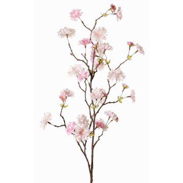 Rama artificial de melocotonero ornamental KENZUN, flores, rosa claro, 110cm, Ø2-6cm