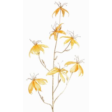 Rama decorativa de gloriosa de terciopelo NESTOS, amarillo y dorado, 110cm Rama decorativa de gloriosa de terciopelo NESTOS, amarillo y dorado, 110cm