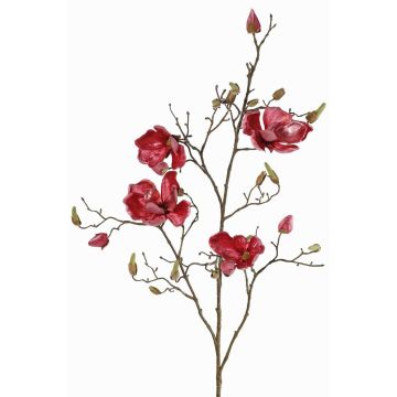 Rama de magnolia artificial de terciopelo JACKA, fucsia, 105cm Rama de magnolia artificial de terciopelo JACKA, fucsia, 105cm