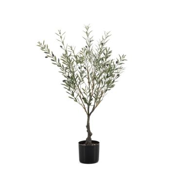 Olivo artificial LONIRB con frutos, tronco artificial, crossdoor, 90 cm