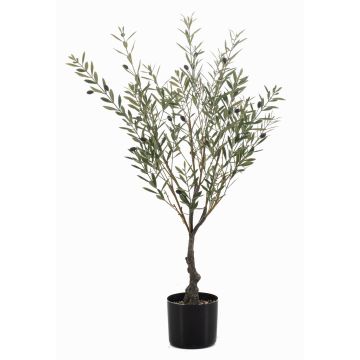 Olivo artificial LONIRB con frutos, tronco artificial, crossdoor, 90 cm