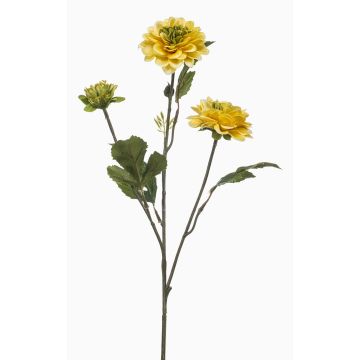 Rama artificial de dalia BAKLOR, amarilla, 60 cm