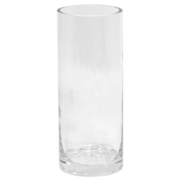 Jarrón cilíndrico de cristal SANSA OCEAN, transparente, 20 cm, Ø 8 cm Jarrón cilíndrico de cristal SANSA OCEAN, transparente, 20 cm, Ø 8 cm
