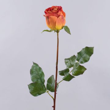 Rosa artificial OPHELIE, naranja-amarillo, 85cm, Ø7cm Rosa artificial OPHELIE, naranja-amarillo, 85cm, Ø7cm