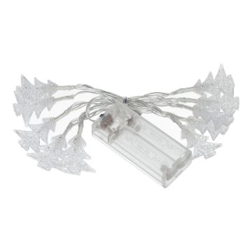 Guirnalda luminosa CASSATA con 10 abetos LED, pilas, 90cm