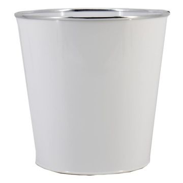 Maceta de zinc FYNAS, blanca, 30cm, Ø30cm