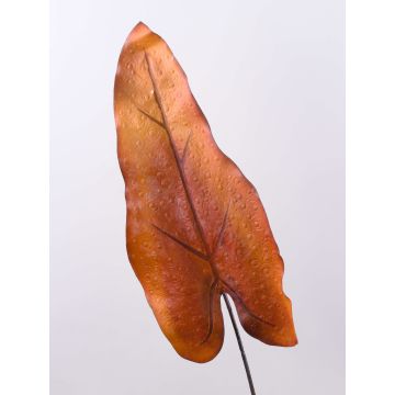 Hoja de caladium artificial DONALD, naranja-marrón, 80cm Hoja de caladium artificial DONALD, naranja-marrón, 80cm
