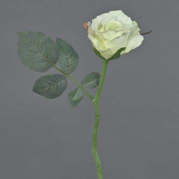 Rosa artificial ELLI, crema-blanco, 30cm, Ø6cm