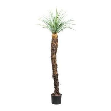 Palmera de plástico Yucca CLATA, gris verdoso, 150 cm