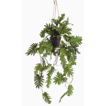 Planta artificial filodendro Selloum en maceta colgante URCO, maceta decorativa, 80 cm Planta artificial filodendro Selloum en maceta colgante URCO, maceta decorativa, 80 cm