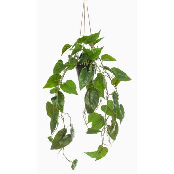 Planta artificial Filodendro Scandens, maceta colgante URCO, maceta decorativa, 80cm