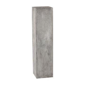 Columna angular para plantas NARUKO, 2 unidades, fibra de vidrio, gris, 20 x 20 x 80 cm, 28 x 28 x 100 cm