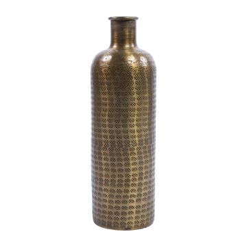 Botella decorativa de metal MAGDALINA, dorada, 46 cm, Ø 13 cm