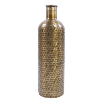 Botella decorativa de metal MAGDALINA, dorada, 53 cm, Ø 14,5 cm