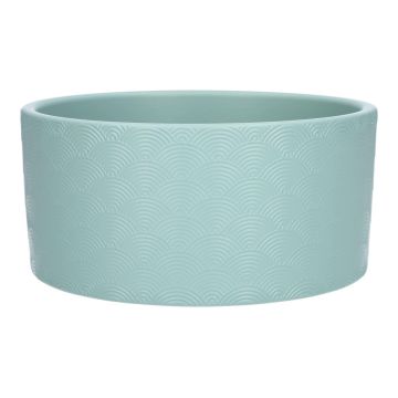 Cuenco de cerámica FERDINANTA con diseño, azul claro mate, 9 cm, 18,5 cm