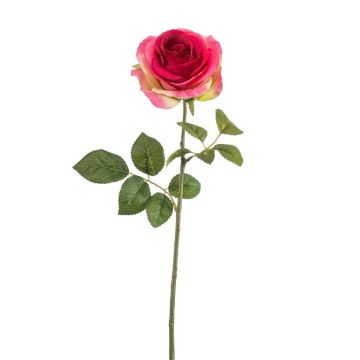 Rosa artificial BRUNETTE, rosa-verde, 70 cm, Ø 11 cm