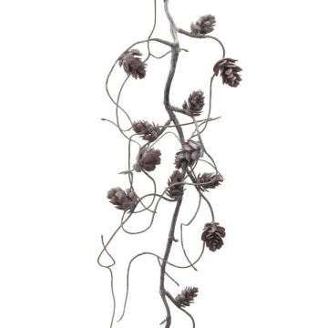 Guirnalda artificial de piñas ZEBRO, natural, 120 cm