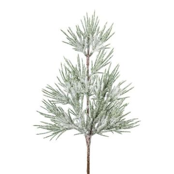 Rama artificial de pino GRAVEL, nevada, blanco-verde, 40 cm