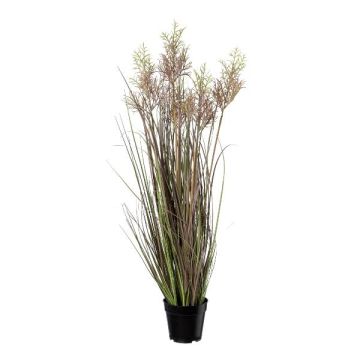 Hierba artificial BAVRONY con panículas, marrón-verde, 105 cm