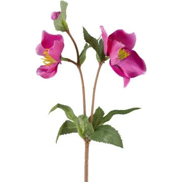 Rama de flores artificiales Rosa de Navidad IRAFESA, rosa fuerte, 40 cm