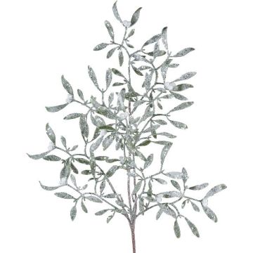 Rama artificial de muérdago PLAVIR con bayas, helada, blanco-verde, 55cm Rama artificial de muérdago PLAVIR con bayas, helada, blanco-verde, 55cm