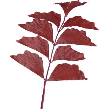 Hoja de palmera sintética MANDEW, rojo rubí, 80 cm