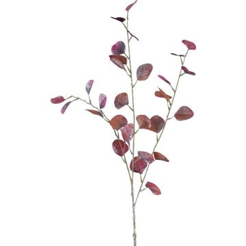 Rama artificial de eucalipto PLOHIN, purpurina, rojo oscuro, 95 cm