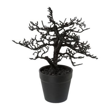Árbol artificial haya BONKA, sin hojas, maceta decorativa, negro, 24 cm