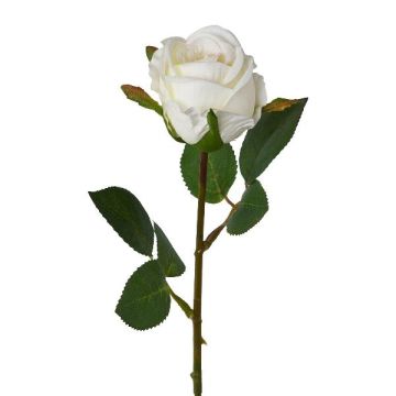 Flor artificial rosa EMBERY, blanca, 45 cm