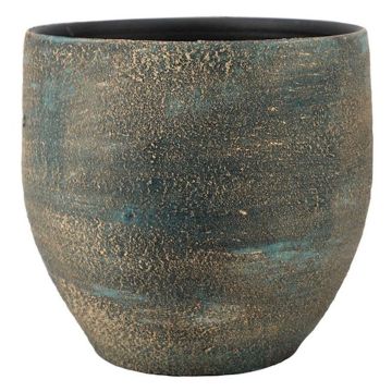 Macetero de cerámica AETIOS gradiente de color, azul-dorado, 34cm, Ø34cm Macetero de cerámica AETIOS gradiente de color, azul-dorado, 34cm, Ø34cm