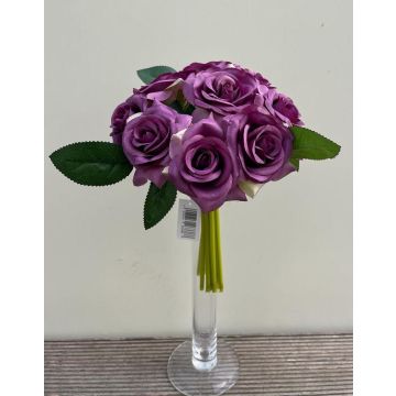 Ramo de rosas artificiales GAUTAM, violeta oscuro, 25 cm